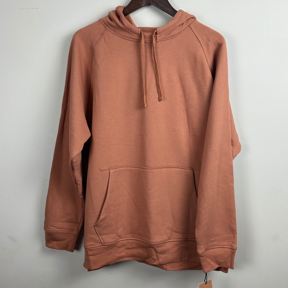 Girlfriend Collective Hoodie Size 6 Terracotta Rust Organic Cotton NWT